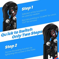 2 in 1 Ratchet Pex Crimping Tool Cinch and Remove Combo Function Pex Pipe Crimp