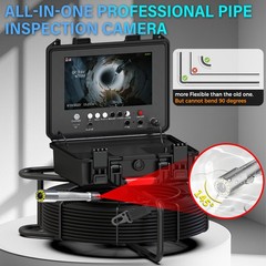 9&Prime; Monitor Sewer Camera Pipe Inspection Camera w/ Meter Counter 7mm/30M 32GB