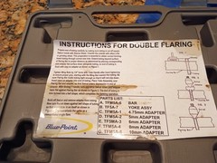Blue-Point TFM5A Double Flaring Tool Kit 4.75-10mm Pipe Sizes