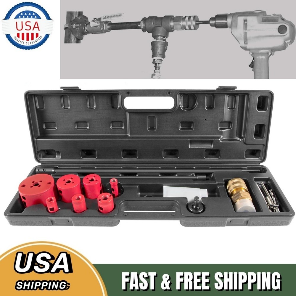 DM3MECH Hot Tapping Machine 08350 Hot Tap Kit Fits NPT Hole Saws and Arbor