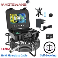 60m 10&Prime; Sewer Drain Pipe Inspection Camera with Self-leveing 512hz Sonde HD DVR
