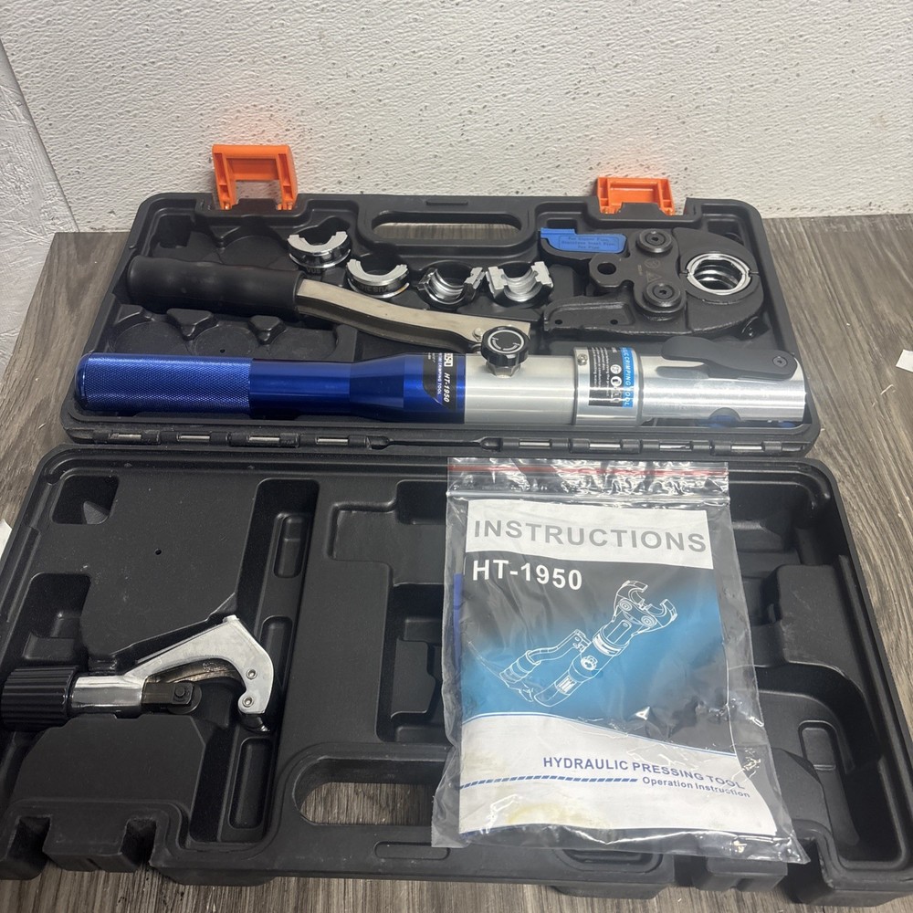 IBOSAD HT-1950 Copper Tube Fittings Hydraulic Pipe Crimping Tool Kit #K2