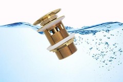 Brushed Gold Freestanding Bathtub Drain Stopper, Compatible with