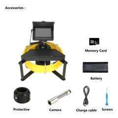 4.3&Prime; Sewer Pipe Inspection Camera 16GB DVR 30M Sewer Drain Industrial Endoscope