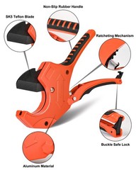 Allmake PVC Pipe Cutter with Replacement Blade, Cuts up to 2-1/2&rdquo;, Heavy&hellip;