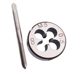 M5x0.5 Metric Tap and Die Set Right Hand Thread High-Speed Steel HSS Tool