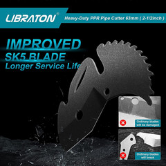 Libraton PVC Pipe Cutter 2-1/2&Prime;, Large PVC Cutter, Improved Blade for Heavy-Duty