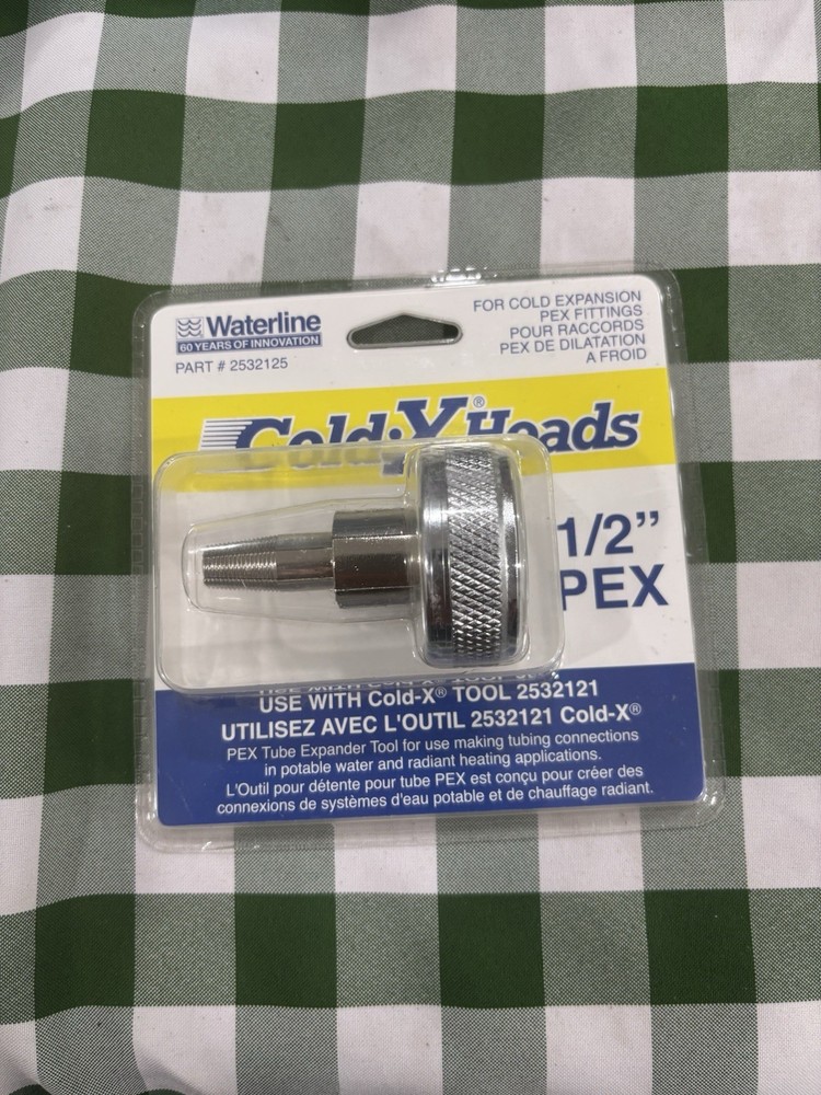 Waterline Cold-X Heads 1/2&Prime; Pex Part # 2532125 Sealed New