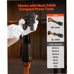 3/8&Prime; Compact Press Jaw 52 HRC for RLS Copper Pipes