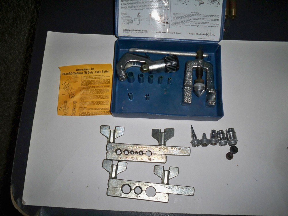 IMPERIAL DOUBLE Flaring + FLAIRING + SWAGING Cutting Kit,45Deg, 1/8&Prime;-3/4&Prime; NOS US