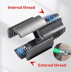 2pcs Integrated Internal & External Pipe Threading-Tool,PVC Pipe Threader Kit