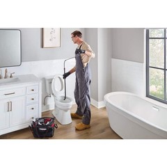 Husky 3 ft. Toilet Drain Snake Auger for Clog Removal