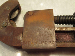 Vintage Barnes Cutter, 3-wheel pipe cutter #1, Reed Mfg. Co, 1-1/2&Prime; diameter Max
