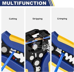 Automatic Wire Stripping Tool Kit 201PCS &ndash; AWG 24-10 Cables with Insulated Termi