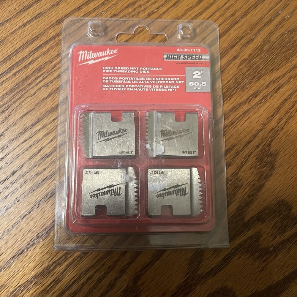 Milwaukee 48-36-1112 2 in NPT Pipe Threading Dies New
