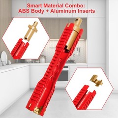 Faucet and Sink Installer（8-In-1）Multi-Purpose Wrench Plumbing Tool for Toilet B