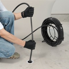 VEVOR Sectional Drain Cleaning Cable 100FTx5/8In & 7 Cutters for 0.8&Prime;-3.9&Prime; Pipes