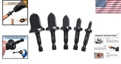 5 Piece Flaring Tool Set for HVAC Swaging Drill Bits Soft Tubing Repair