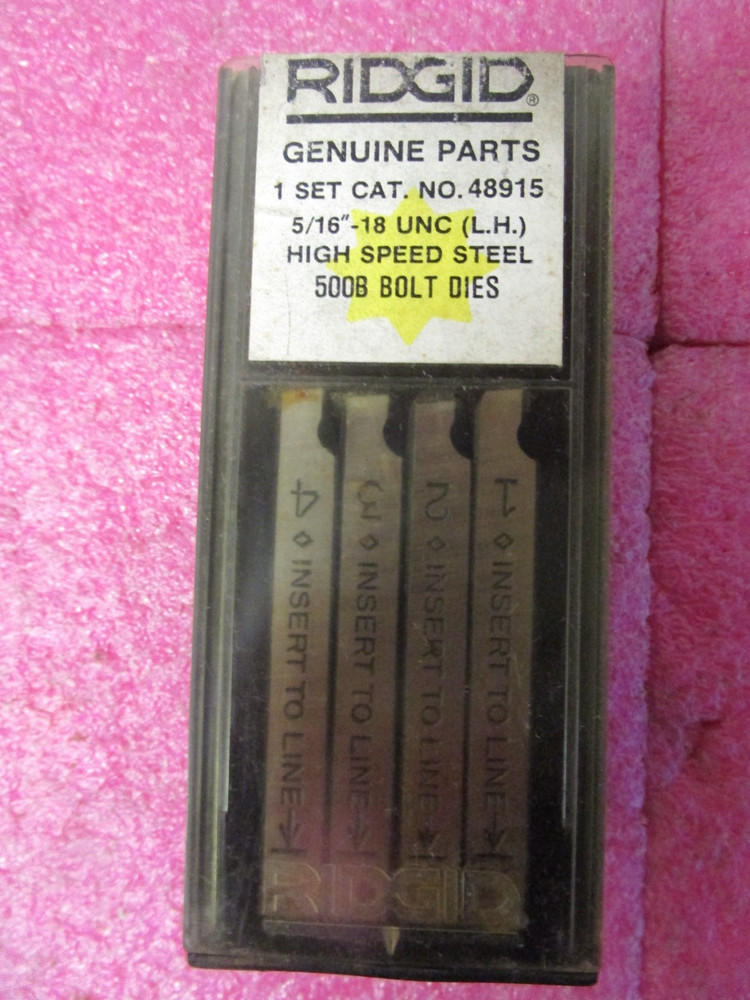 Ridgid 500B Bolt Die Set 48915, 5/16-18 LEFT HAND High Speed Steel