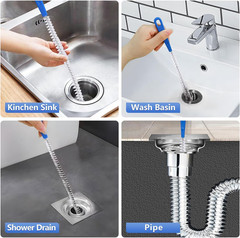 Flexible Extra Long Drain Brush, Drain Unblocker Tools,61 Inch Pipe Cleaner Brus