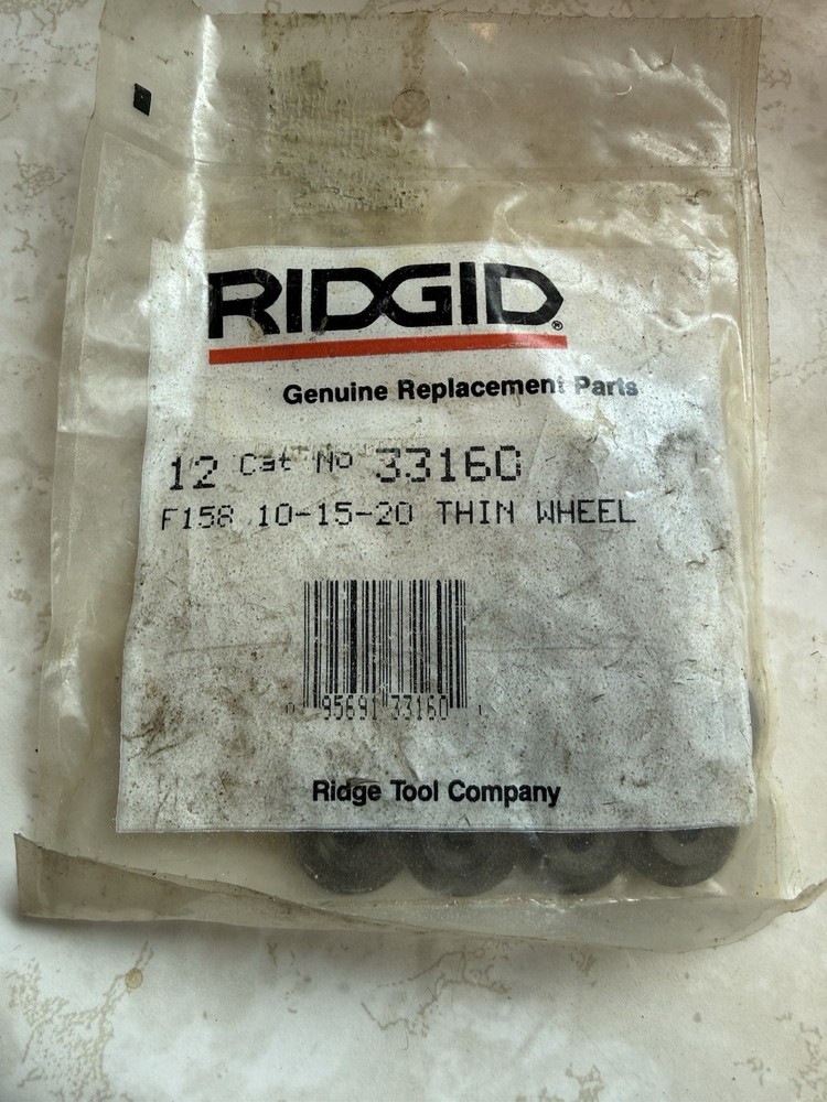 33160 Tubing Cutter Wheel Ridgid F158 F/ Copper & Aluminum Fits 10 15 20, 12pk