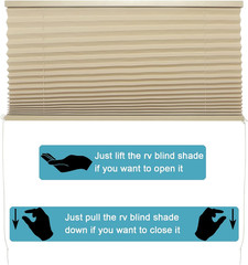 RV Blinds Shades for Camper Window, RV Pleated Shades Camper Blinds for Travel T
