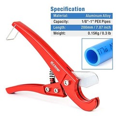 Angle PEX Crimping Tool 1/2 Inch 3/4 Inch Copper Crimp Rings Cutter Gauge Angle
