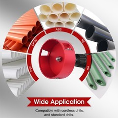 4 Inch PVC Pipe Beveling Tool with 3 Steel Blades, PVC Deburring Tool, PVC Ch&hellip;
