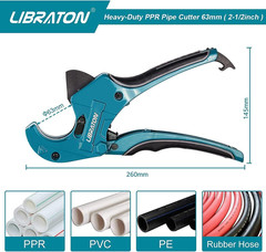 Libraton PVC Pipe Cutter, Up to 2-1/2&Prime;, Ratchet Cutter Heavy-Duty, Pex&hellip;