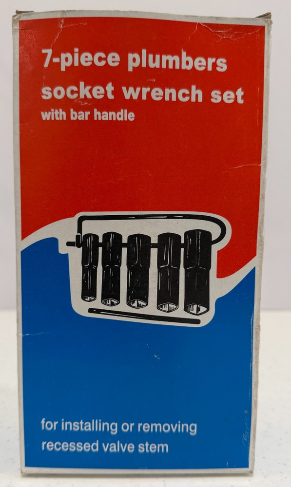 SOCKET 7-Piece Plumbers Wrench Set w/Bar Handle New FREE SHIPPING