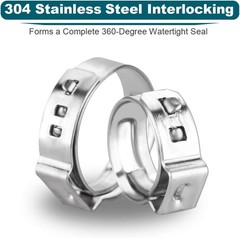 High Quality PEX Clamps 50 Count 1/2 Inch Stainless Steel Pipe Connectors