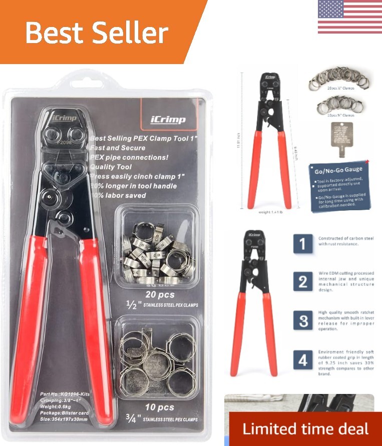 iCrimp PEX Pipe Clamp Cinch Tool Crimping Tool Crimper for Stainless Steel Cl&hellip;