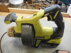 Ryobi P4002 18volt hand held drain snake with 1 battery & charger & adapter*ndr3