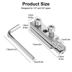2x Broken Pipe Screw Extractor & Faucet Valve Thread Remover Adjustable 13&ndash;18mm