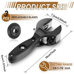 Ratcheting Tubing Cutter, Pipe Cutter Tool 1/4 to 7/8, One-hand Fast Tubing Cutt
