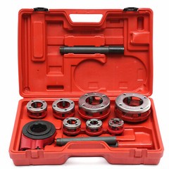 BSPT Pipe Threader 3/8&Prime; to 2&Prime; Dies Set Threading Tool Ratchet w/ Handle 7-Sizes