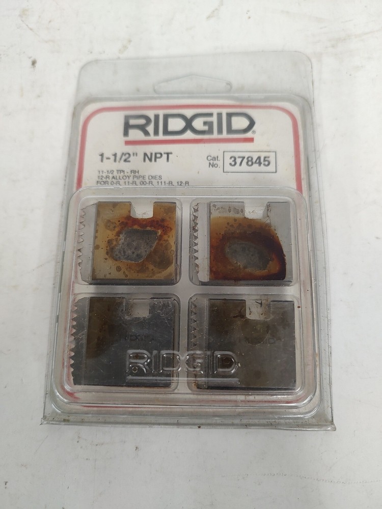 Ridgid 37845 1-1/2&Prime; 11-1/2 NPT 12R Alloy Pipe Dies 0R 00R 11R 111R 30A 31A