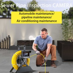 50M Sewer Camera Video Endoscope 4.3inch Monitor 22mm Pipe Inspection Camera