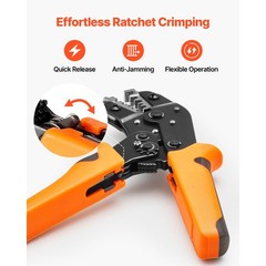 Uimoso Ratcheting Wire Crimper Tool 24-12 AWG for Electrical Connections