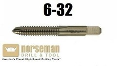#6-32 Spiral Point 2FL Plug Tap High Speed Steel BEST QUALITY Norseman 60221