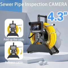 Sewer Pipe Inspection Camera 30m IP68 1000TVL 17MM Drain Endoscope 4.3&Prime; Monitor