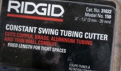 RIGID 150 Constant Swing Tubing Cutter & Ridgid 23493 Plastic Pipe Cutter