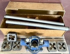 Vtg Craftsman 5461 Pipe Threader Set No 2 Ratchet 5 Dies Handles Original Box