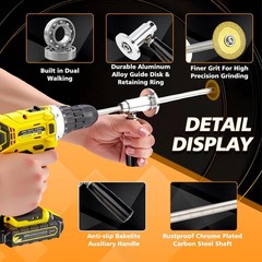 Internal/Inside PVC-ABS Pipe Cutter Tool for Drill,with Handle and 3 Diamond Gri