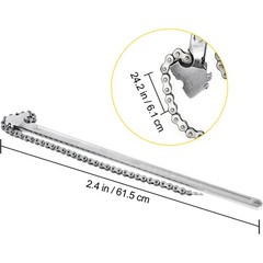 Uimoso 24-Inch Heavy-Duty Pipe Chain Wrench with 6.7-Inch Chain