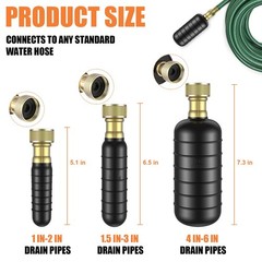 3 Pcs Drain Bladder Kit, Drain Cleaning Bladder Fits 1&Prime; to 6&Prime; Pipes, Rubber D&hellip;