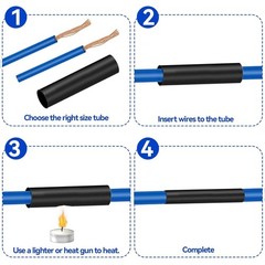 TOP-VIGOR 40mm(1.57 Inch) Heat Shrink Tubing 6.56FT 2:1 Ratio Heat Shrink Tub&hellip;