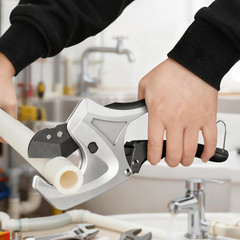 PVC Pipe Cutter,Cuts up to 1-5/8&Prime;,Ratcheting PVC Cutters,Pex Pipe Cutter,For PVC