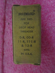 Rigid 1/4&Prime; NPT Pipe Dies 70680 &ndash; For Plastic PVC 00-R, 12-R, 0-R, 11-R, 111-R
