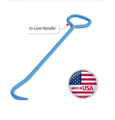 Manhole Cover Hook, 24&Prime; Solid Hex shape steel, Inline handle, Pointed tip, USA